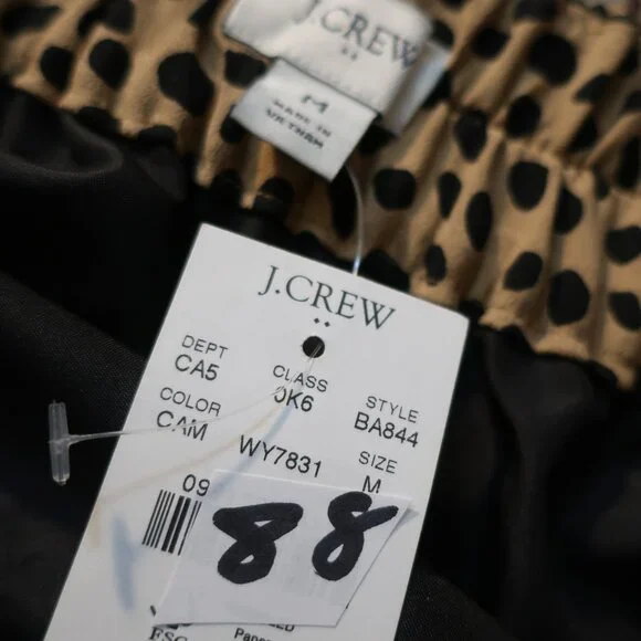 NWT Womens J. Crew Camel Brown Black Straight Pencil Midi Skirt M - Picture 6 of 6